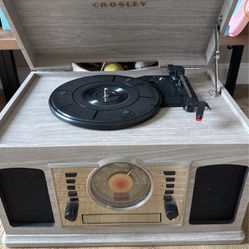 Crosley Radio, Record Player, Bluetooth Speaker, CD Player, Tape Player
