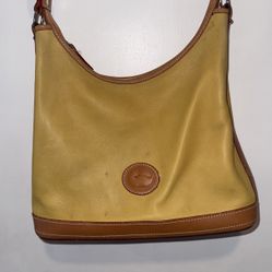 Dooney & Bourke Yellow Leather Crossbody – Used, Fair/Good Condition