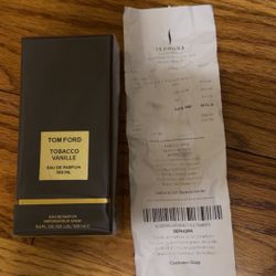 tom ford tobacco vanille 3.4 oz/100 ml sealed with receipt