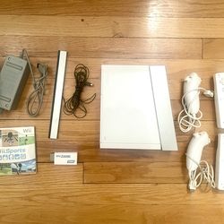 Nintendo Wii Bundle + Wii Sports + 2 Controllers + 2 Nunchucks + HDMI Adapter + Tested and Working!!
