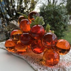 Orange Lucite Grape Cluster Vintage