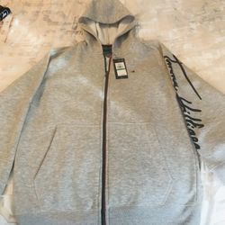New With Tag Tommy Hilfiger Boys Jacket with Hoodie Size L (16/18) Color Grey Heather 