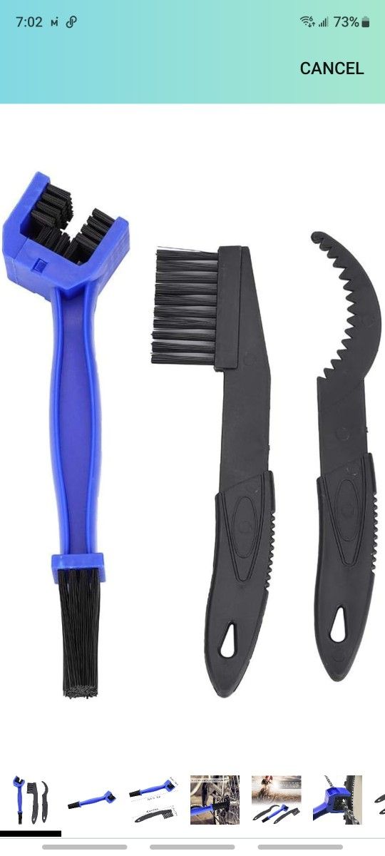 3pcs Bike Cleaning Tool Set Bike Chain Crank Sprocket Cleaning Tool Washing Brushes Tackle Kit Accessory for Road Mountain Cycling