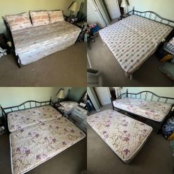 Trundle Bed with pillows and Duvet $125