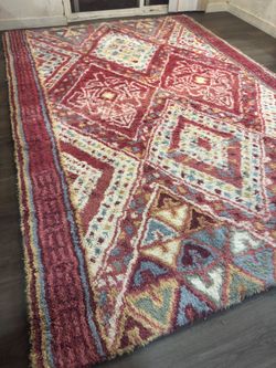 Large Moroccan Style Wool Area Rug