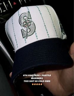KTH KTHLA Kill The Hype Seattle Mariners Pinstripes SnapBack Hat, Rare ⭐️🌟💫