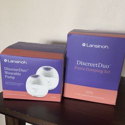 Lansinoh Discreet Duo Wearable Breast Pump, Hands Free Breast Pump