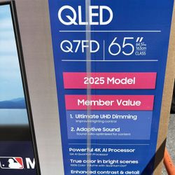 Samsung TV 65in QLED Q7FD 4K AI Processing 