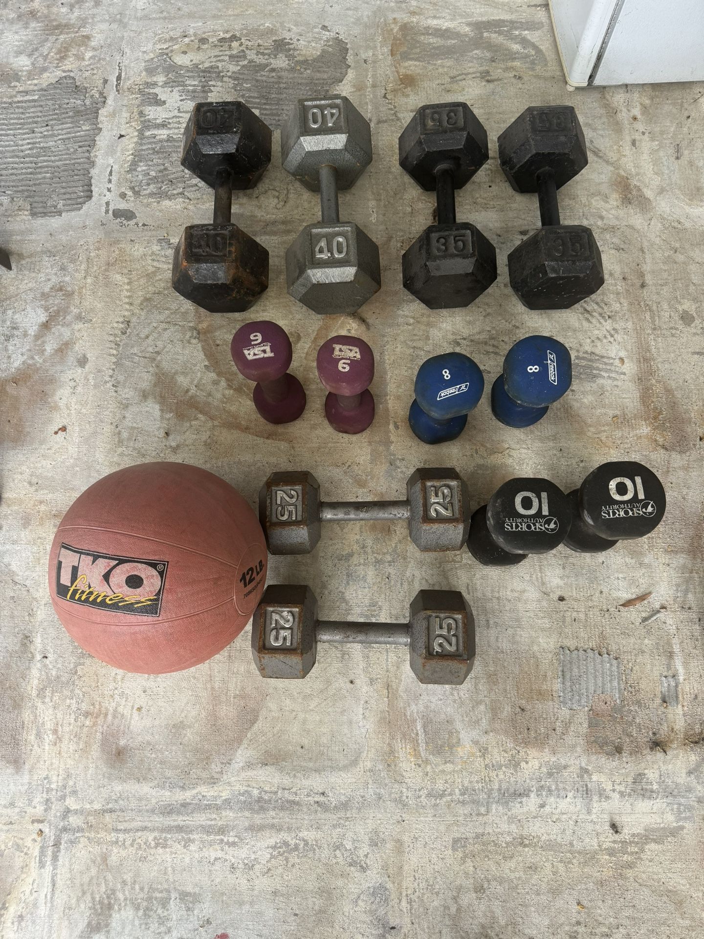 Dumbbell Set And Medicine Ball