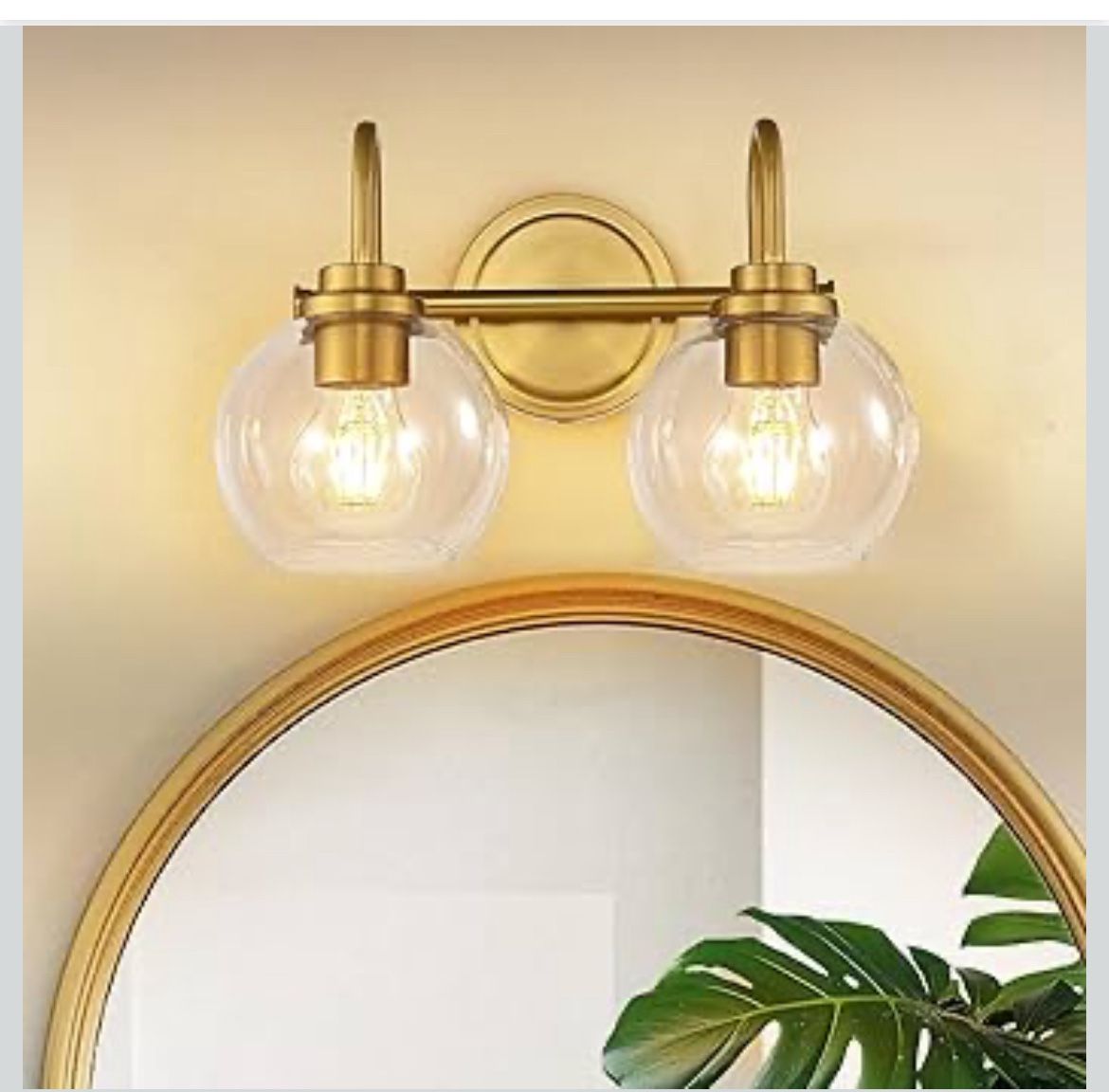Gold Bathroom Light Fixtures 2 Light Vanity Lights Over Mirror