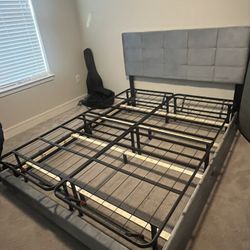 Bed Frame + 14 Inch Platform ( Great Condition)