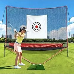 Professional Golf Practice Net - 10x8FT Large Backyard Hitting Net & Automatic Ball Return Design for Outdoor Driving Range Adults Training