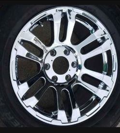 MB CHROME 17-inch by 8.5-inch wheel set