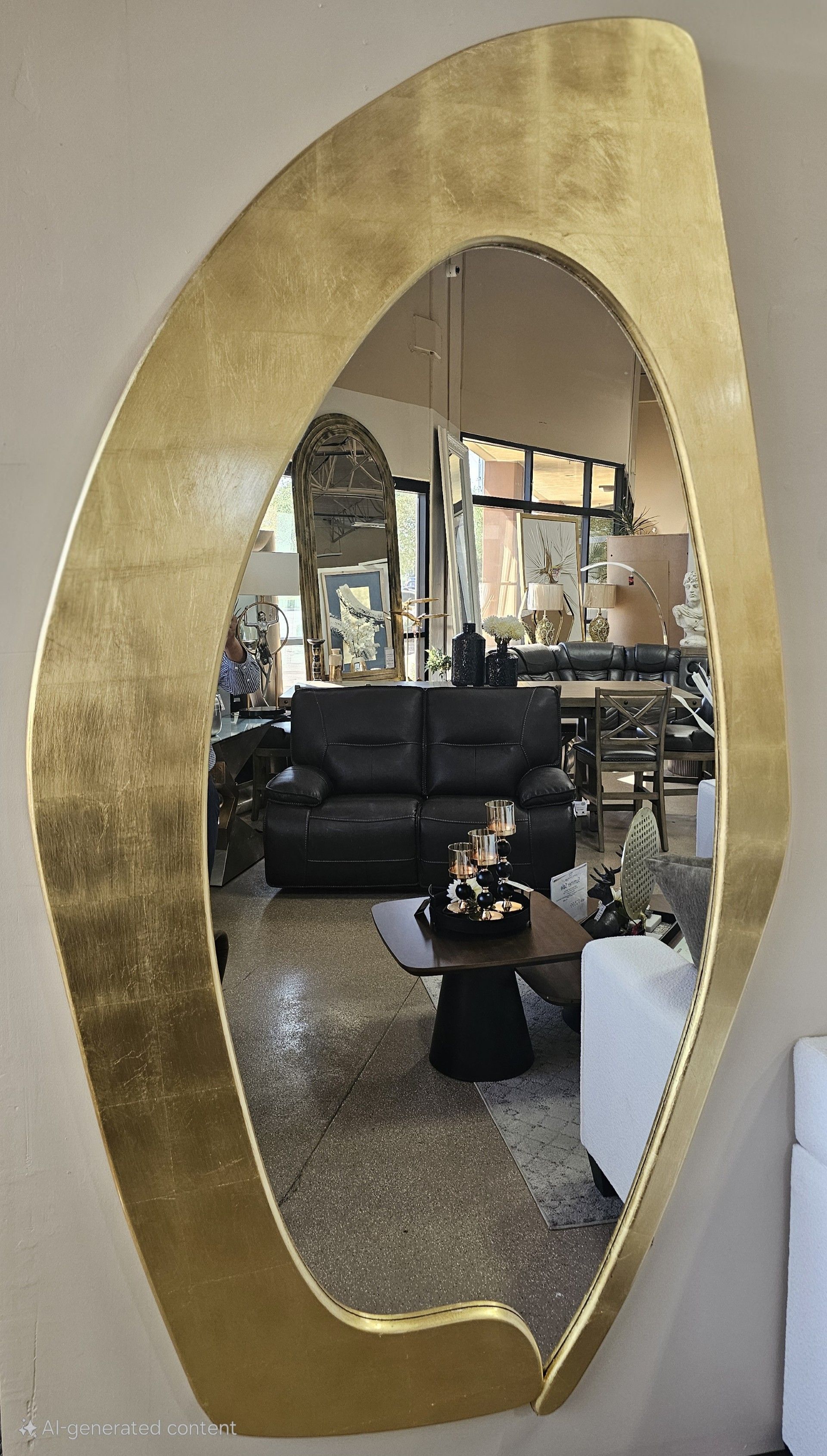 Mirror Made with Gold Foil Made in Mexico