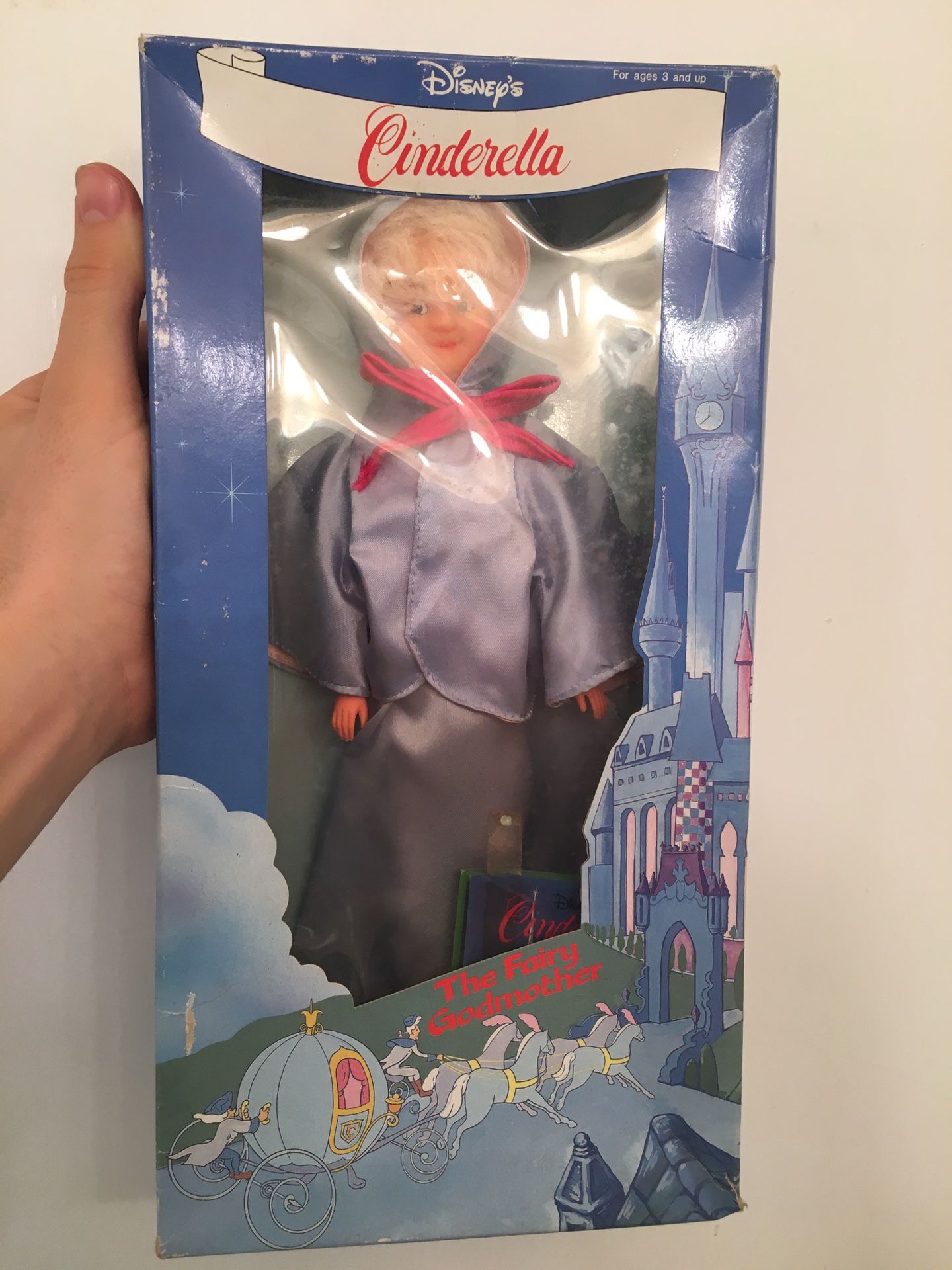 Vintage Disney’s Cinderella “Fairy God Mother” 11.5 Doll from 1990- Ultra Rare!