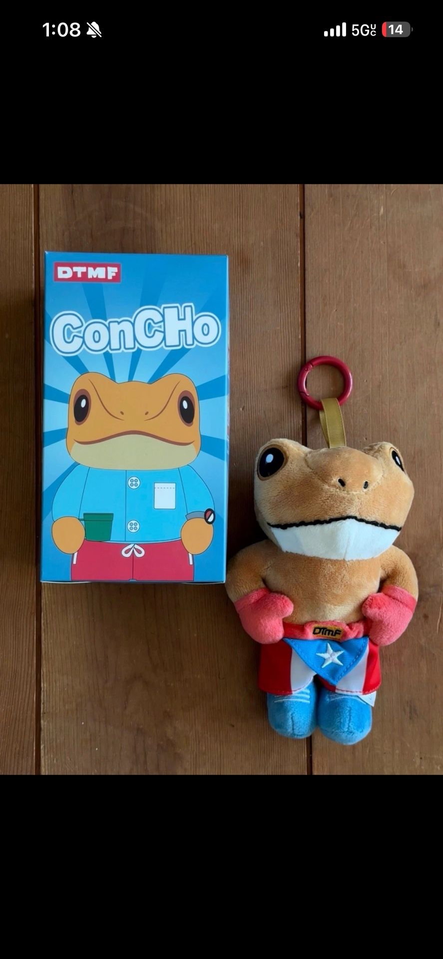 DTMF Boxeador Boxer Bad Bunny Sapo Concho Authentic Plushie Keychain w/ Box