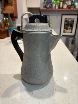 Vintage Century Silver Seal Hammered Cast Aluminum Coffee Pot Pitcher
