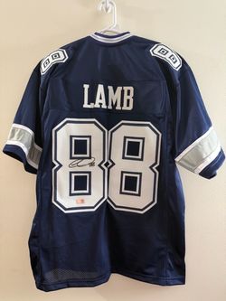 CEEDEE LAMB SIGNED DALLAS COWBOYS AUTOGRAPHED CUSTOM FOOTBALL JERSEY W/COA 1005A