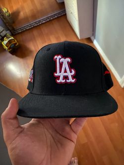 LA Snapback Baseball Cap Black