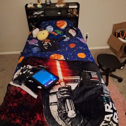Multi Colored Lighted Twin Bed