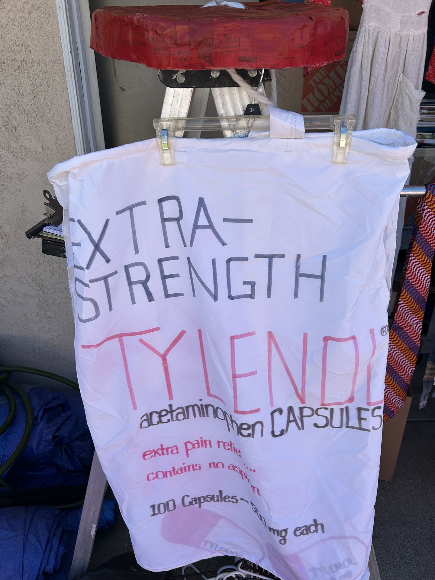 Homemade Tylenol Bottle Costume