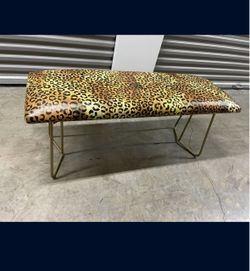 Home Soft Leopard Print Bench