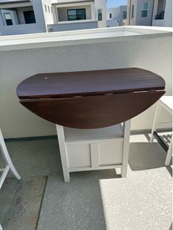Oval Drop Leaf Table Counter Height