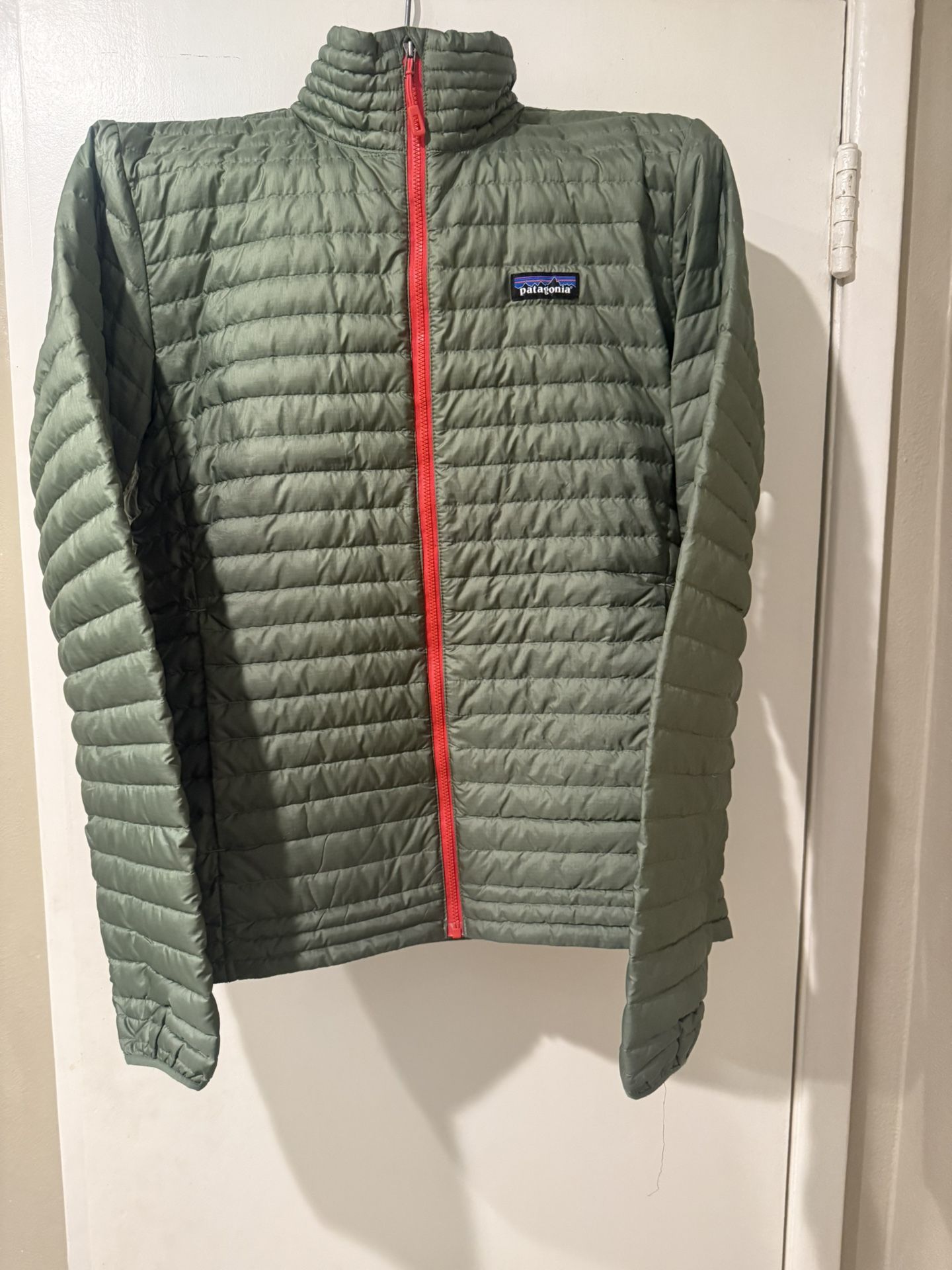 Patagonia Men’s Ultra-Lightweight Puffer Jacket (Olive & Orange)