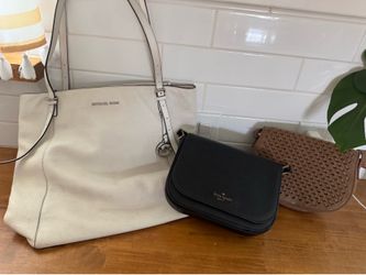 3 Purse Bundle – Michael Kors, Kate Spade & Brown Crossbody – As Is