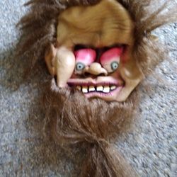 SCARY. EYE. POPPIN. MASK. BRAND NEW NEVER USED  LONG HAIR & LONG BEARD   40 BUCKS   OR BEST OFFER