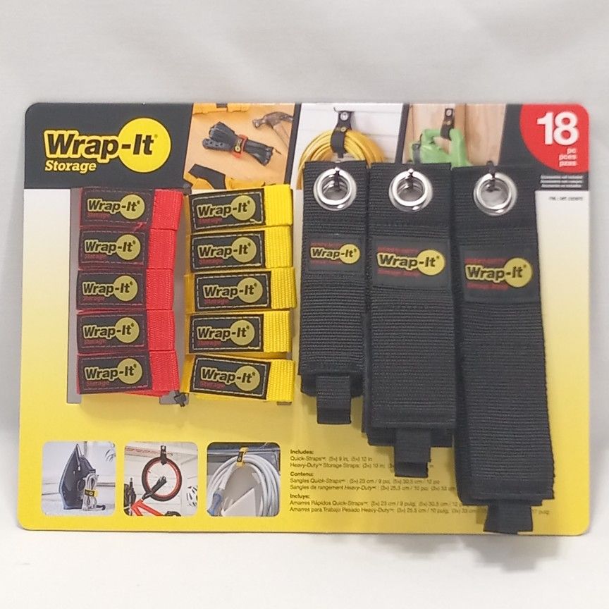 Wrap-It Storage Straps 18-Piece Set