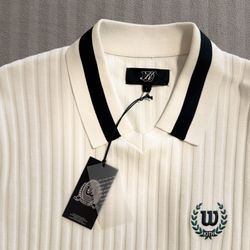 BRAND NEW Kith x Wilson white/black crochet weighted polos