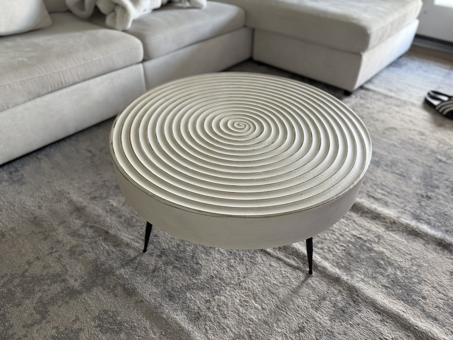 Matching Spiral Coffee Table With Side Table