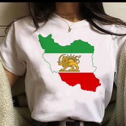 Iran Map Flag Shiro Khorshid Glory White Unisex Tshirt Persia