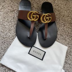 GUCCI Marmot Sandal- Brown- Size 5- 5.5
