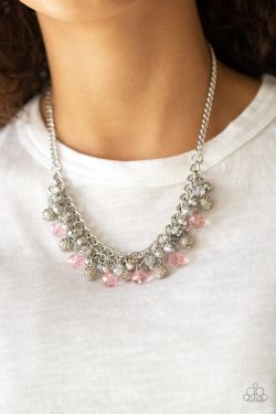 Party Spree Pink Necklace and Earring Set