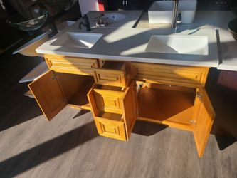 Vanity Bathroom Cabinet With Quartz Top