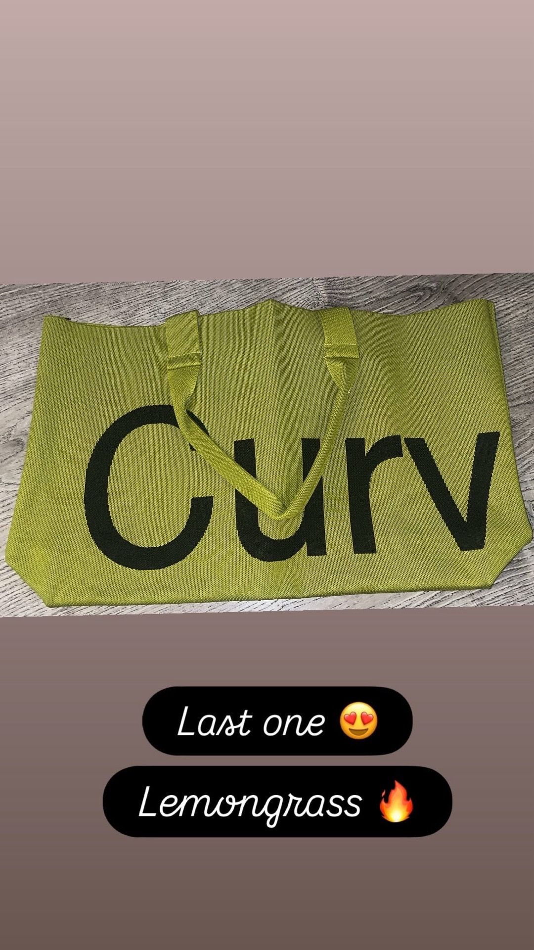 Lemon grass Curve Bag
