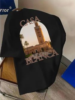 Casablanca Black Graphic T-Shirt