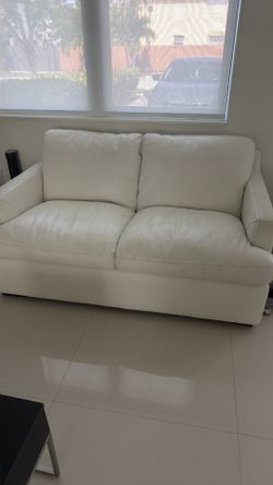 white couch  62” wide 40” deep
