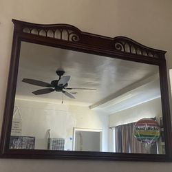 Vintage Wooden Mirror