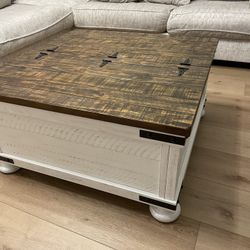 Rustic Coffee Table With Storage