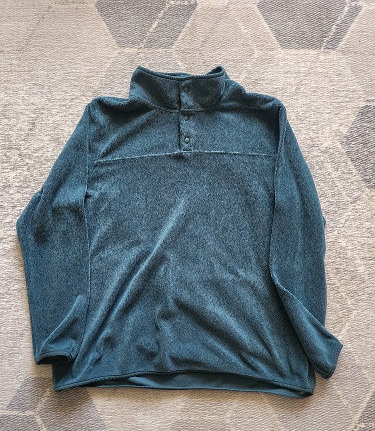 32 Degrees Quarter-Zip Fleece Sweatshirt – Teal, Size Large
