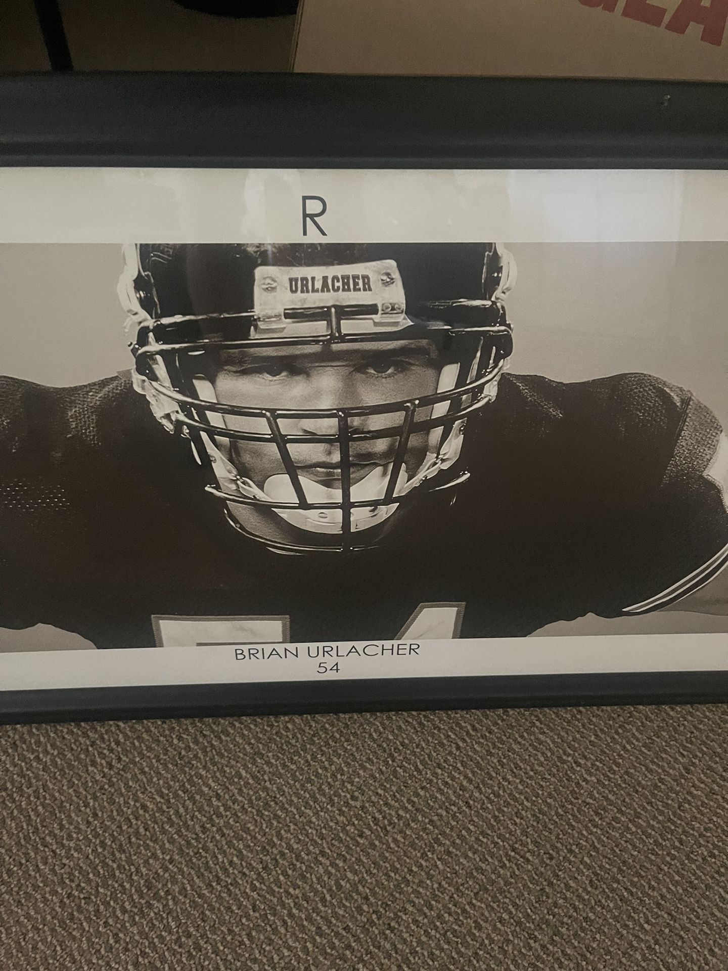 Brian Urlacher Framed BEARHUG Poster - Chicago Bears
