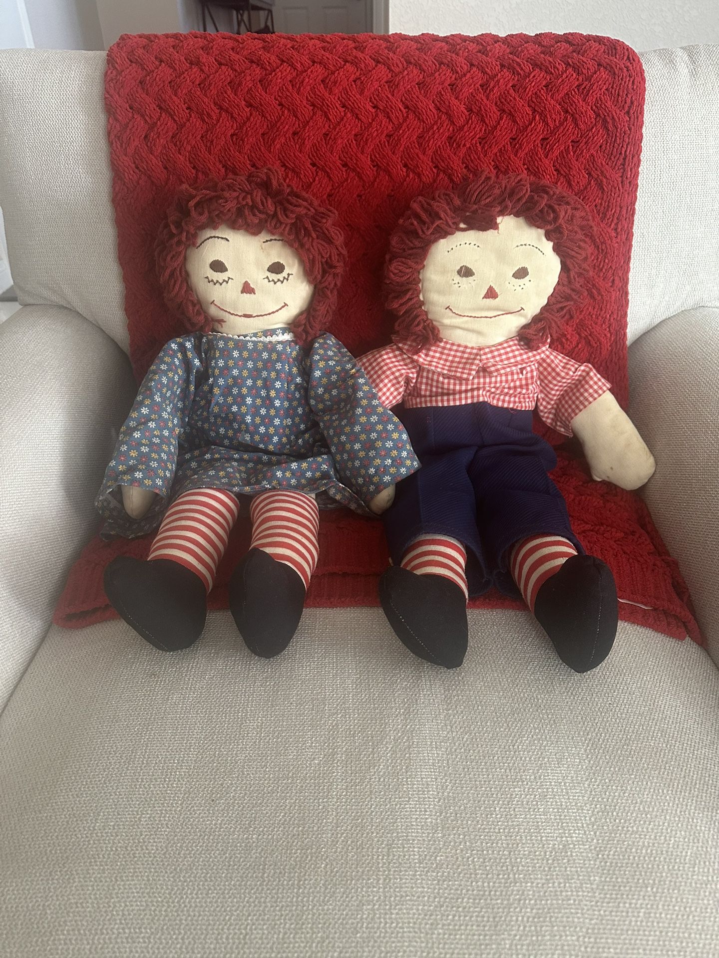 Vintage Early 80s Raggedy Ann And Andy