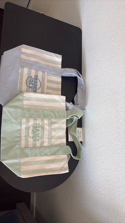 Trader Joe's Mini Canvas Tote Bags Set of 2