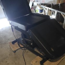Medical/tattoo chair .remote control  lays flat and sits up .New
