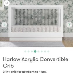Babyletto Harlow Crib – White w/ Acrylic Front