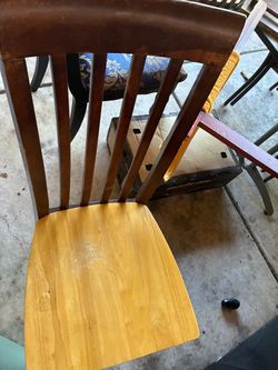 Wood Slat Back Dining Chair. Free