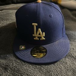 Blue and Gold LA DODGERS 7 3/8 2024 World Series championship Hat 